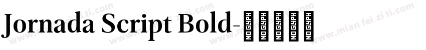 Jornada Script Bold字体转换